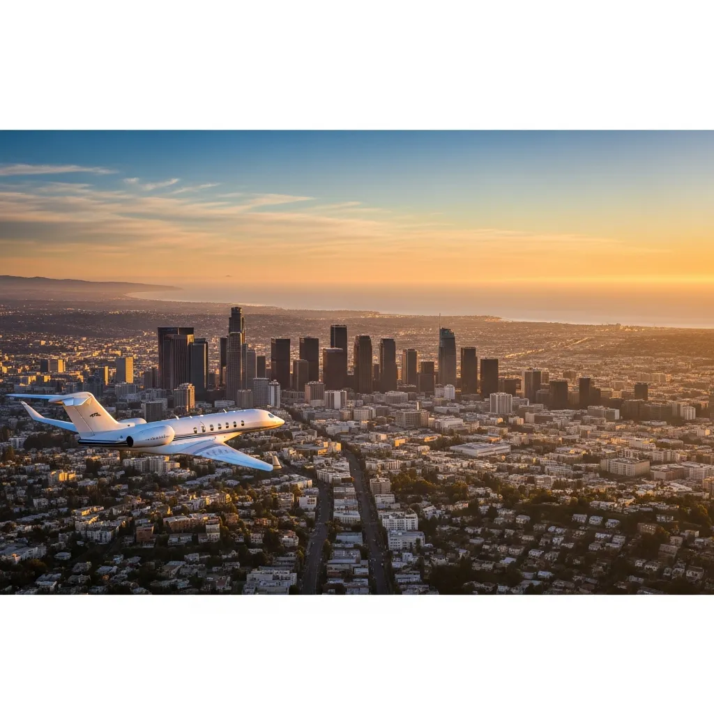 Private jet charter to Los Angeles